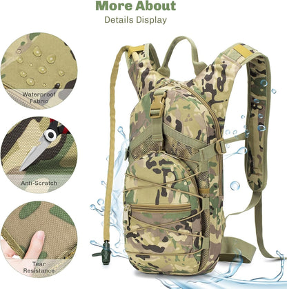 Tactical Hydration Pack Backpack Military Daypack Water Backpack with