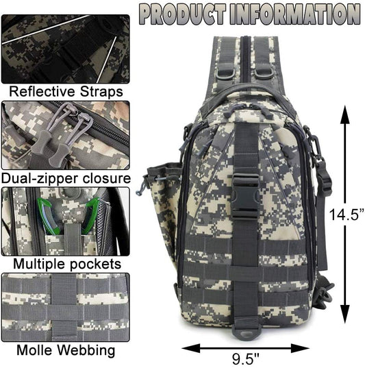 LUXHMOX Fishing Backpack Waterproof Tackle-Bag Fishing Gear