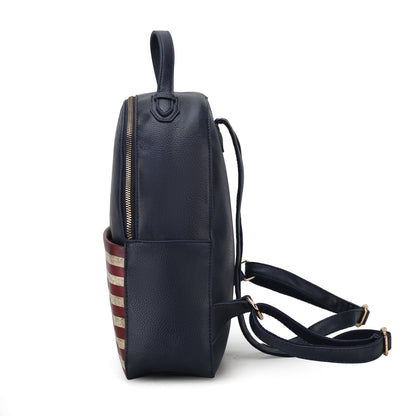 Briella Vegan Leather Women FLAG Backpack