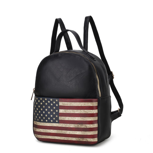 Briella Vegan Leather Women FLAG Backpack