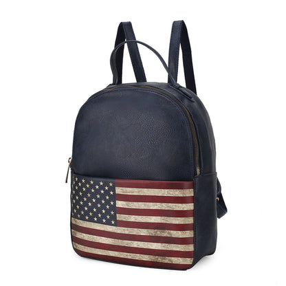 Briella Vegan Leather Women FLAG Backpack