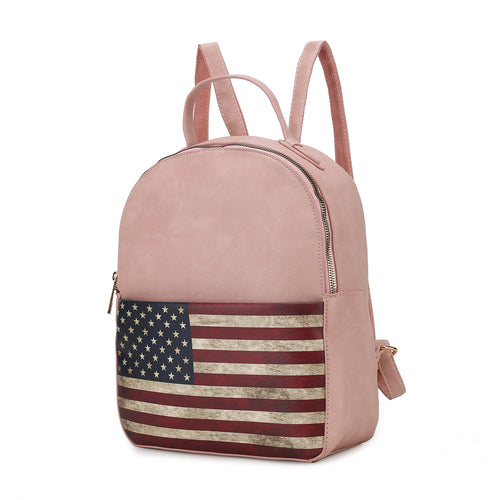 Briella Vegan Leather Women FLAG Backpack