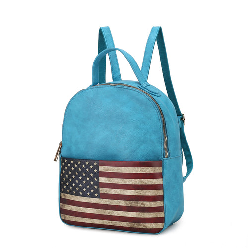 Briella Vegan Leather Women FLAG Backpack