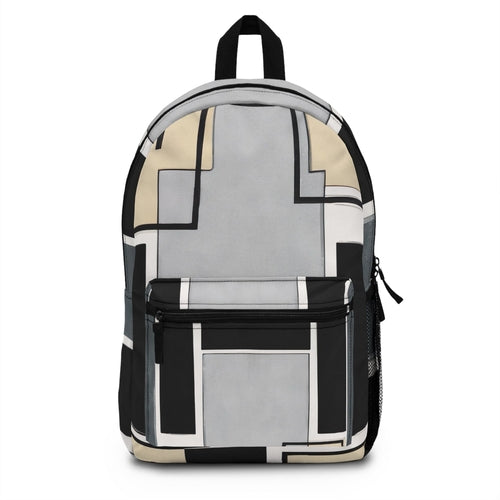 Backpack Work/school/leisure - Waterproof - Abstract Black Grey Brown