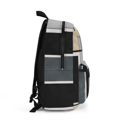 Backpack Work/school/leisure - Waterproof - Abstract Black Grey Brown