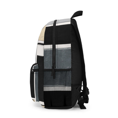 Backpack Work/school/leisure - Waterproof - Abstract Black Grey Brown