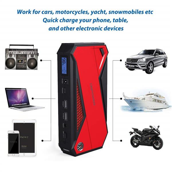 800A Peak 18000mAh Portable Car Jump Starter Battery Booster