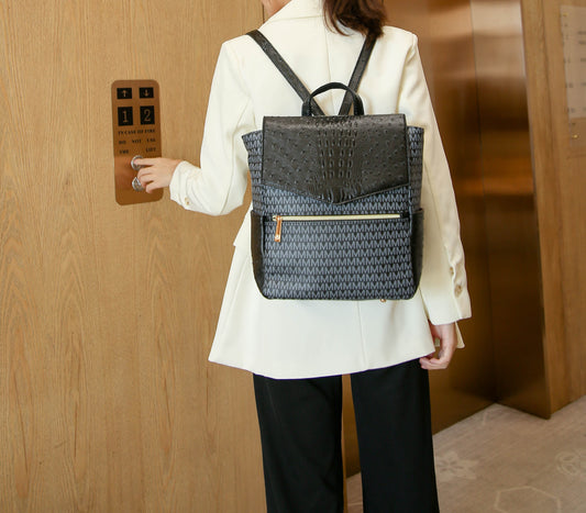 Leidy M Signature/Croco Backpack