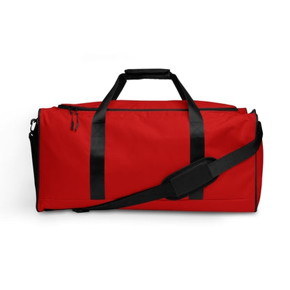 Duffle Bag with Adjustable Padded Shoulder Strap - Red